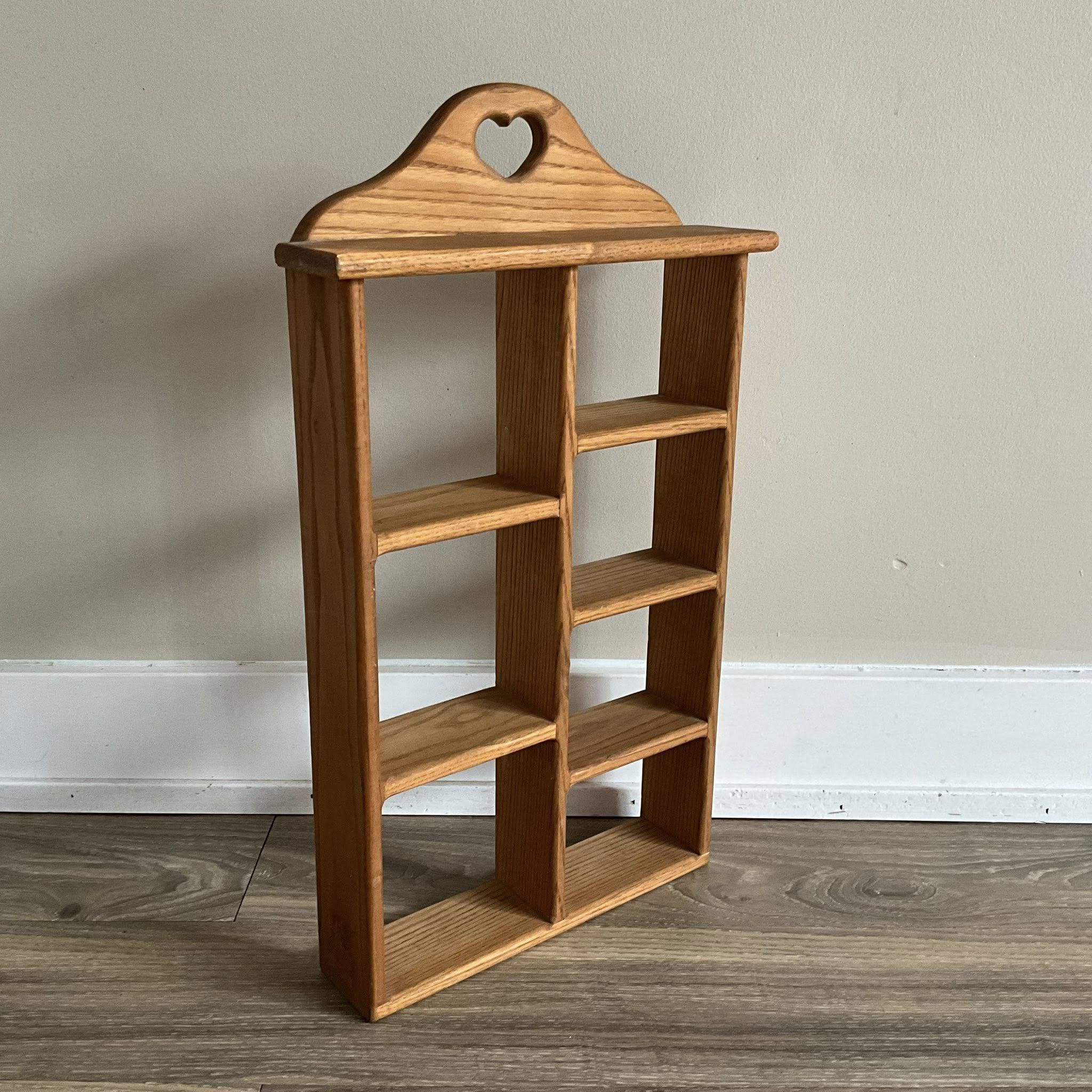 Vintage Wood Heart Cubby Shelf: Curio Display Wall Decor - Etsy