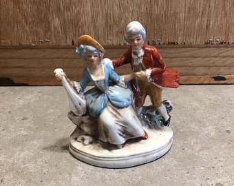 Ostdeutsche Vintage-Porzellanfigur im Stil des 18.Jahrhunderts, viktorianisches Dekor 21038