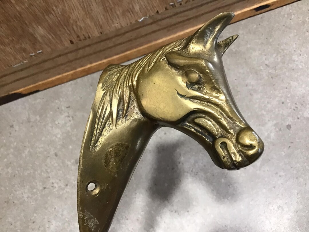 Vintage Brass Horse Head Hook, Brass Horse Head Wall Hanging Etsy