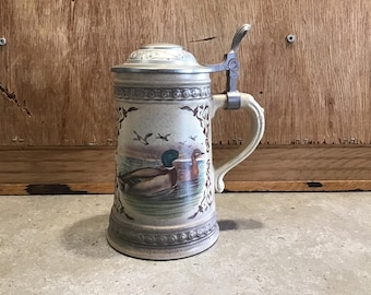 ヴィンテージ ゲルツ ドイツ製 蓋付きビールジョッキ 酔っぱらい バー