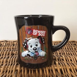 Disney Coffee Mug ~ 101 Dalmatians Beware Of Dog ~ Cute 3D Puppy The Disney Store