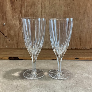 2 Vintage Mikasa Crystal Wine Glasses