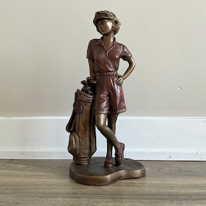 Austin Sculpture 1993, Golf Outing, 15" Tall, Made in USA, Sculpture by Alice Heath