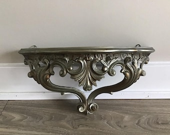 Wall Shelf, Composite lightweight Ornate shelf, Hollywood Regency