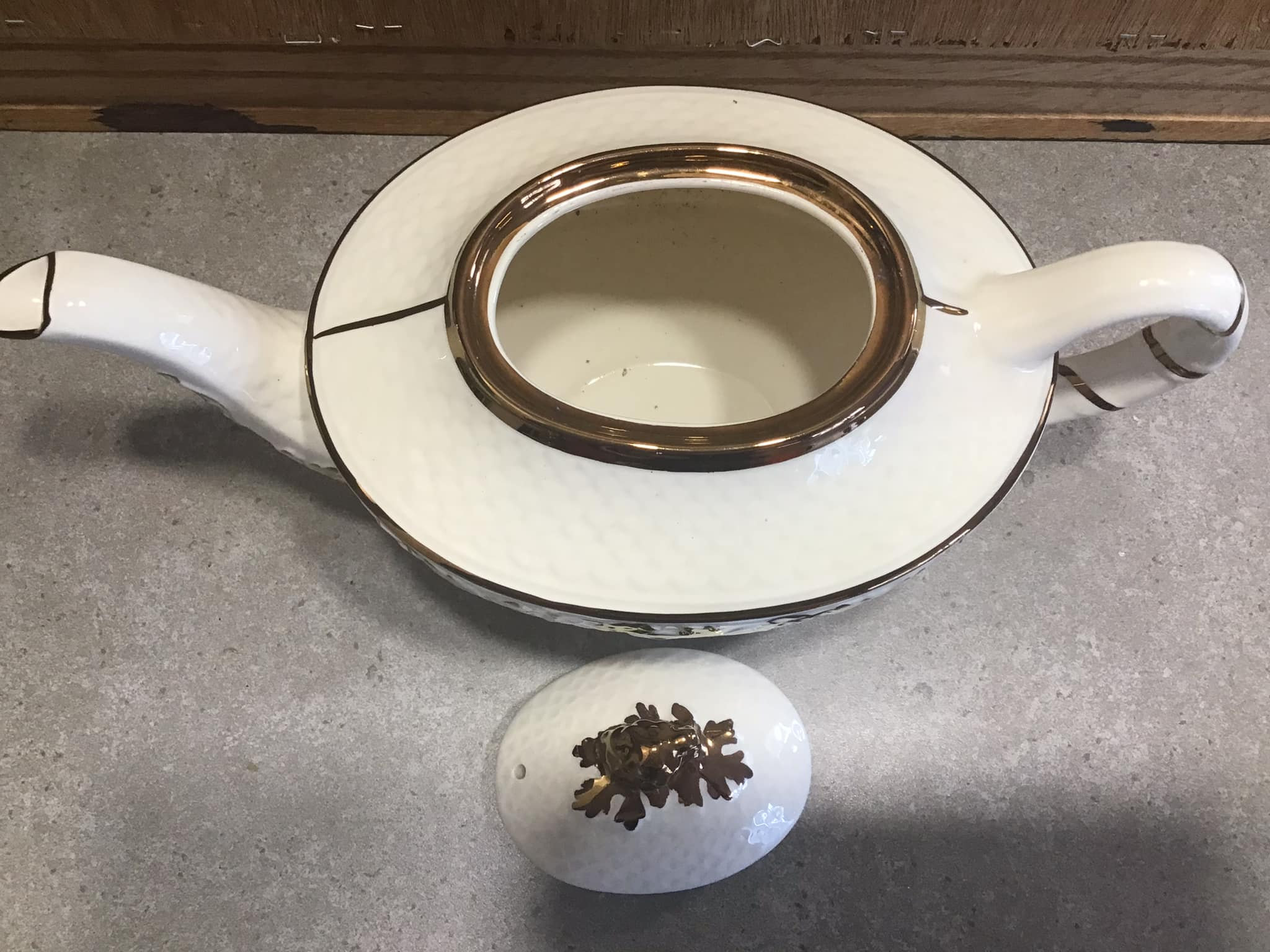 Vintage WADE Teapot Hand Painted Made in England Grapevine Etsy