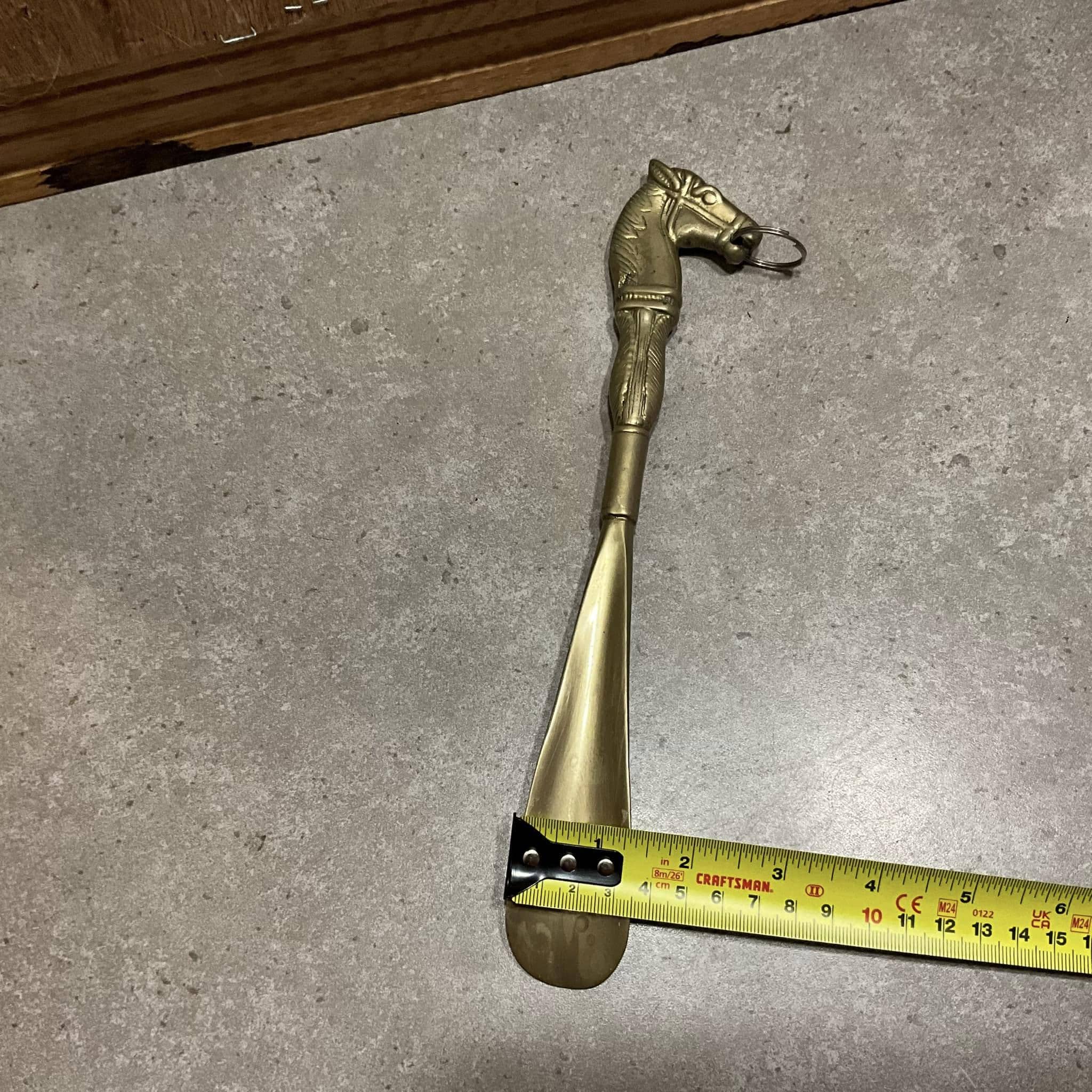 Vintage Brass Horse Head Shoe Horn - Gold Tone Patina - Etsy