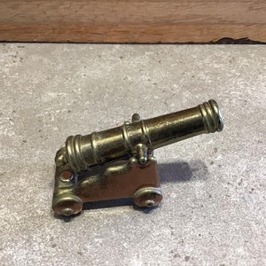 Vintage Miniature Metal Cannon 2.5&quot; Long