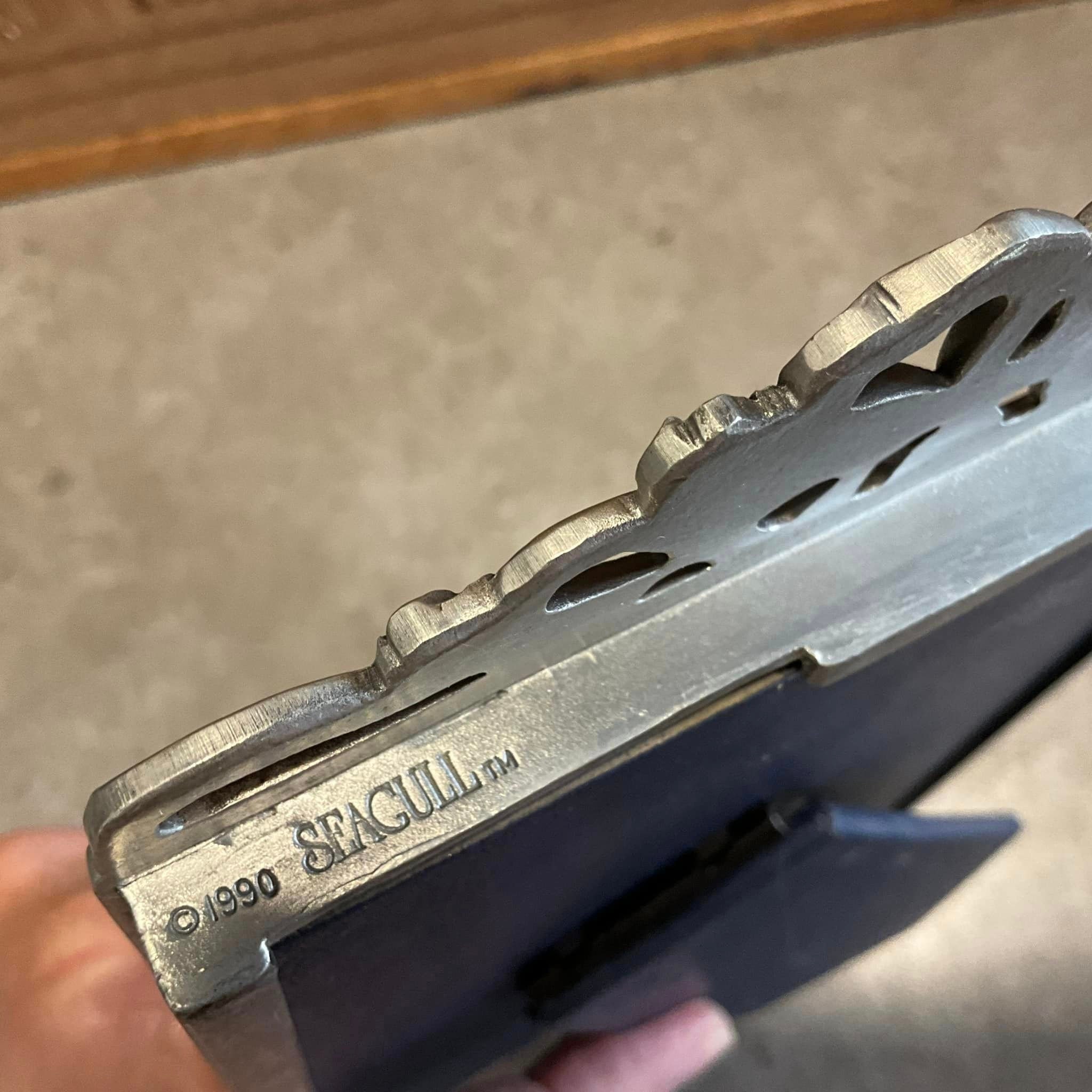 シーガル ピューターフォトフレーム、カナダ製、5 x 7 写真 