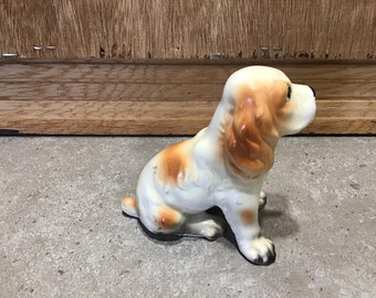日本製のヴィンテージ陶器製犬コッカースパニエルのコレクター向け動物