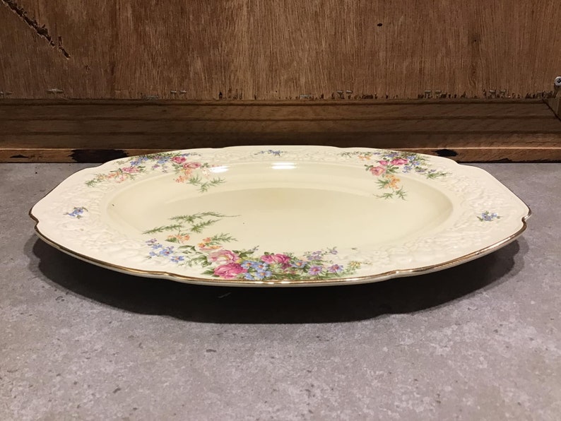 Crown Ducal Florentine ROSALIE Dinner Platter With 3D Flowers Etsy