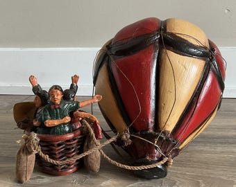 ヴィンテージ樹脂製熱気球オーナメント：吊り下げ式天井装飾 - Etsy 日本