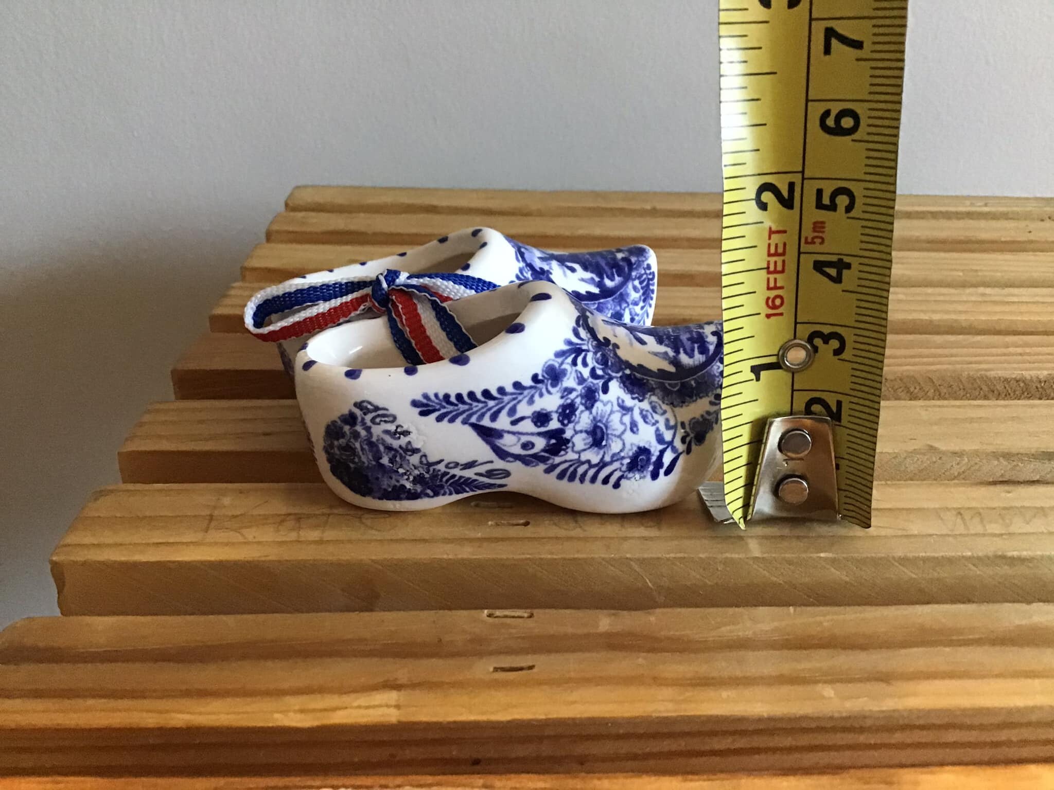 デルフトブルーの風車型木靴置物（ペア） - オランダ製陶器靴 - Etsy 日本