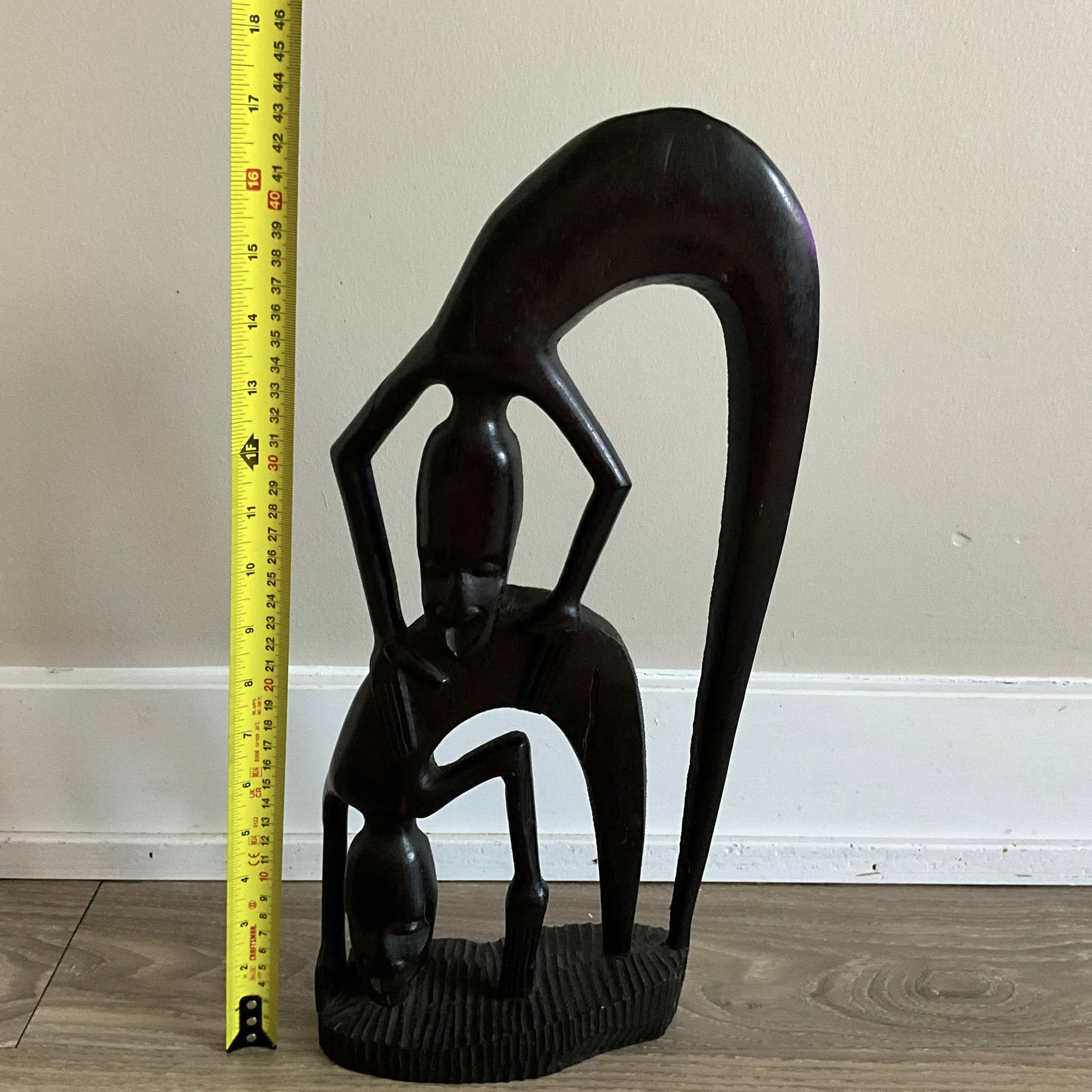 マコンデ彫刻、手彫りの木製アート像 - Etsy 日本