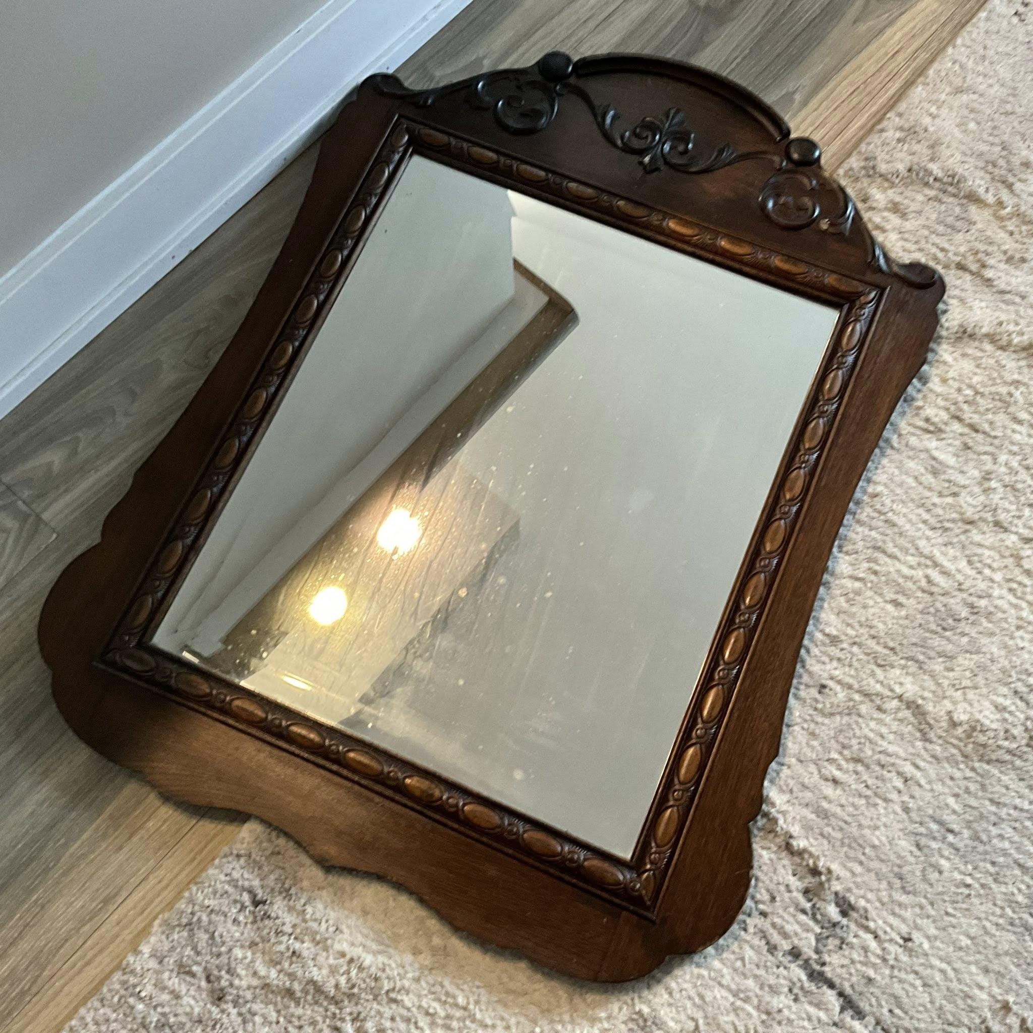 古い木枠の鏡 古い木枠の鏡の壁掛け - Etsy 日本