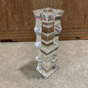 Oleg Cassini Crystal Wavy Candle Holder