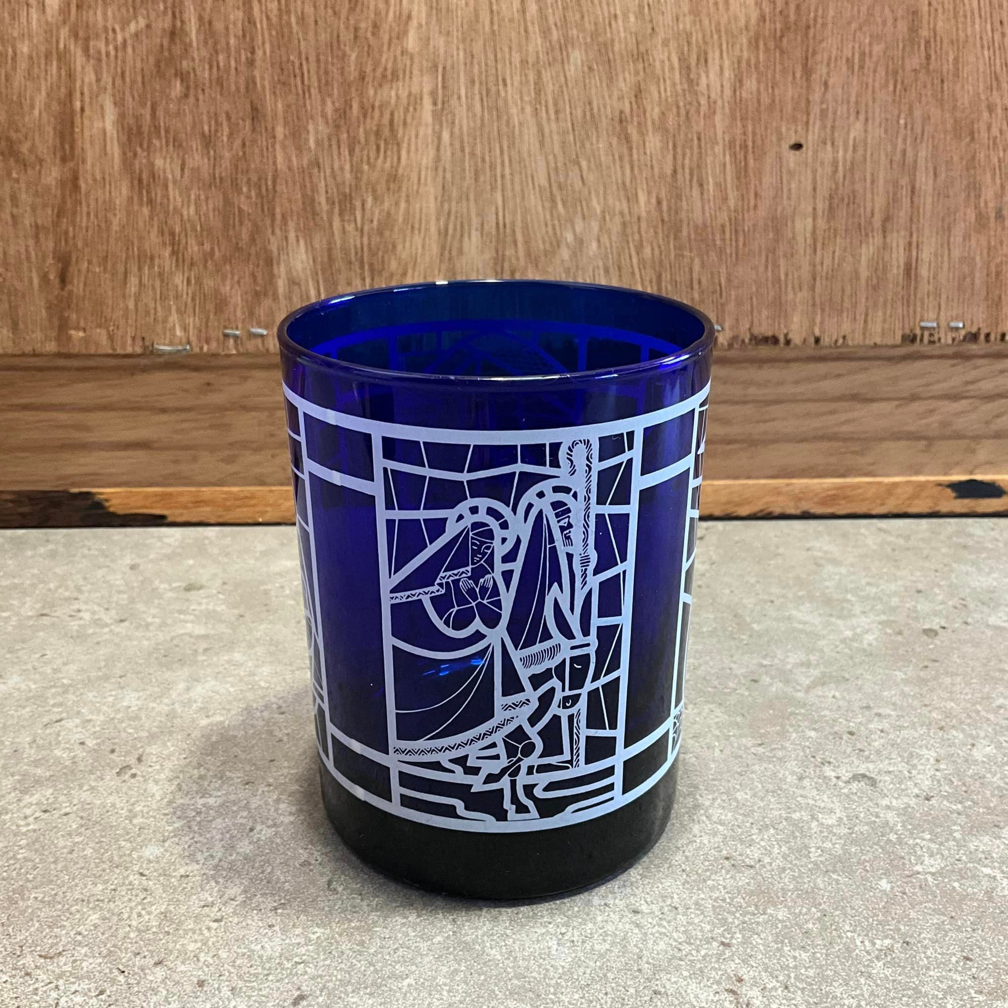 ヴィンテージ コバルトブルー キャンドルホルダー - Etsy 日本