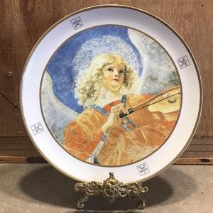 Vintage Italian Decorative Plate Angel Playing The Violin CVM Collections of the Vatican Museum Made in Italy