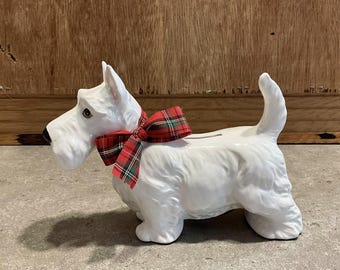 クラシックなスコティッシュテリア犬の貯金箱の金属製置物 - Etsy 日本