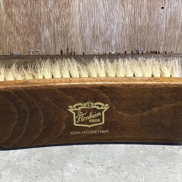 Florsheim Professional Shoe Shine Brush 100% Natural Horse Hair, Ideal for Travel or for use at the Office Made in Germany