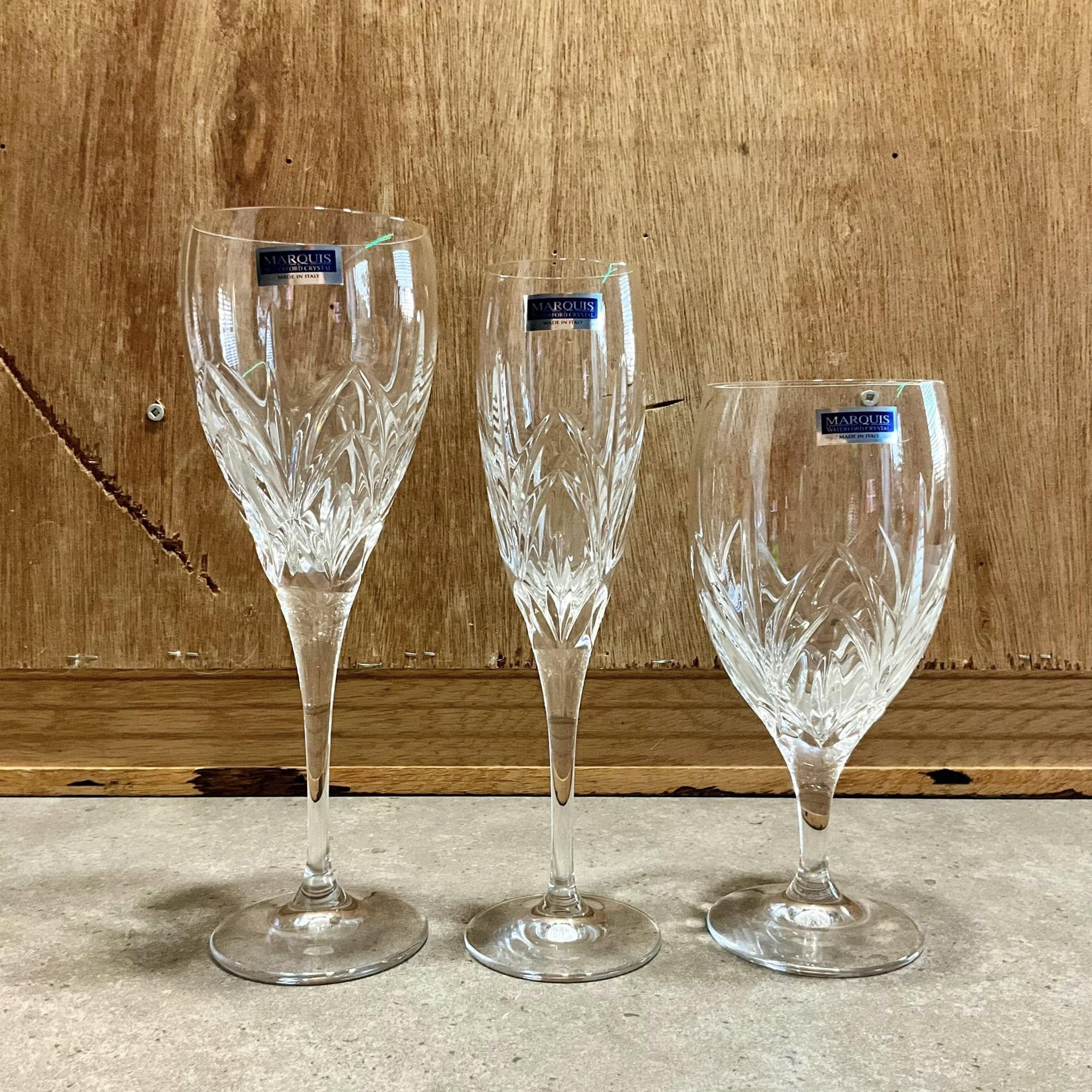 Marquis Waterford Caprice Crystal Glass Set: Champagne Flute, Wine, Water  Goblet - Etsy