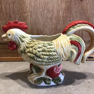 Royal Doulton, Chanticlair, Figural Rooster Creamer Farmhouse Decor, T.C.1301