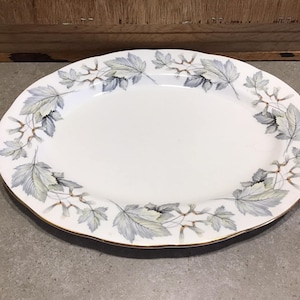 Vintage Royal Albert Silver Maple Bone China Serving Platter