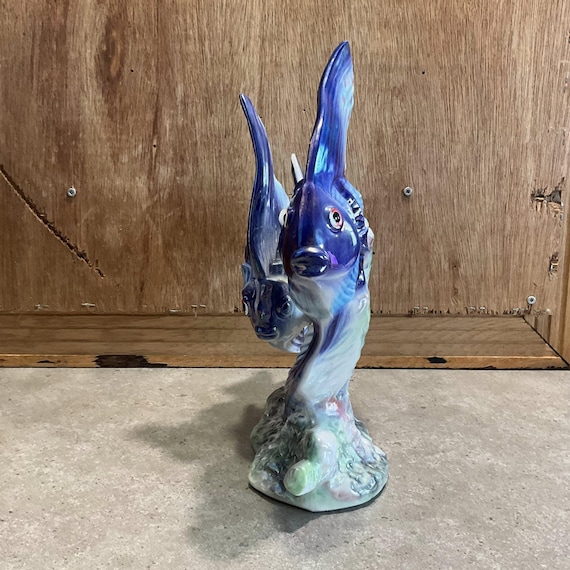 Vintage 1960s Jema Holland Ceramic Angel Fish Figurines: Kitsch