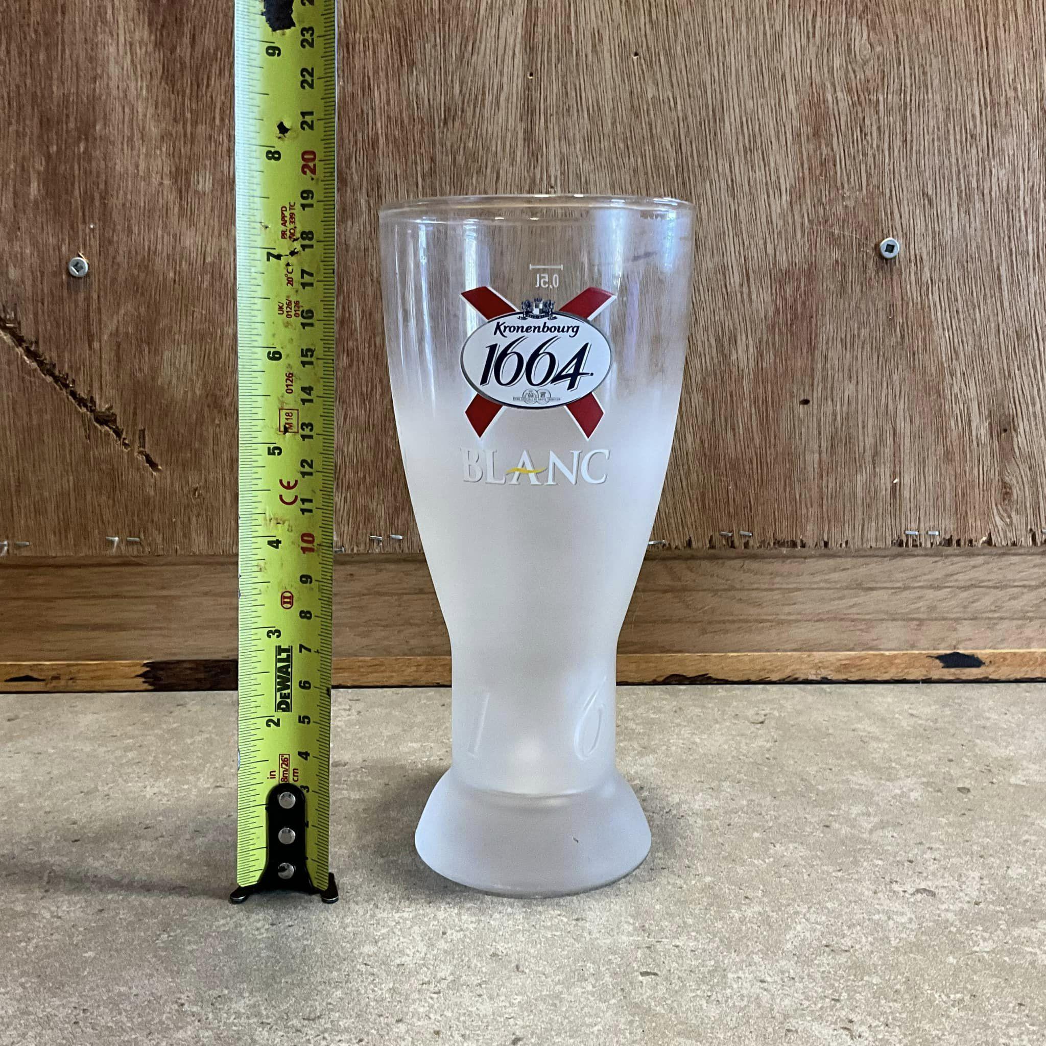 Kronenbourg 1664 Blanc Beer Glasses: Frosted Barware - Etsy Hong Kong