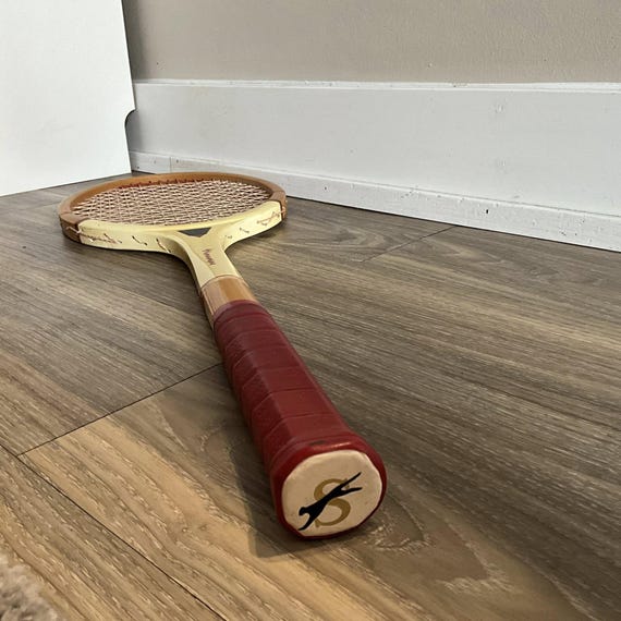 Raquette tennis vintage bois SLAZENGER JUPITER avec presse
