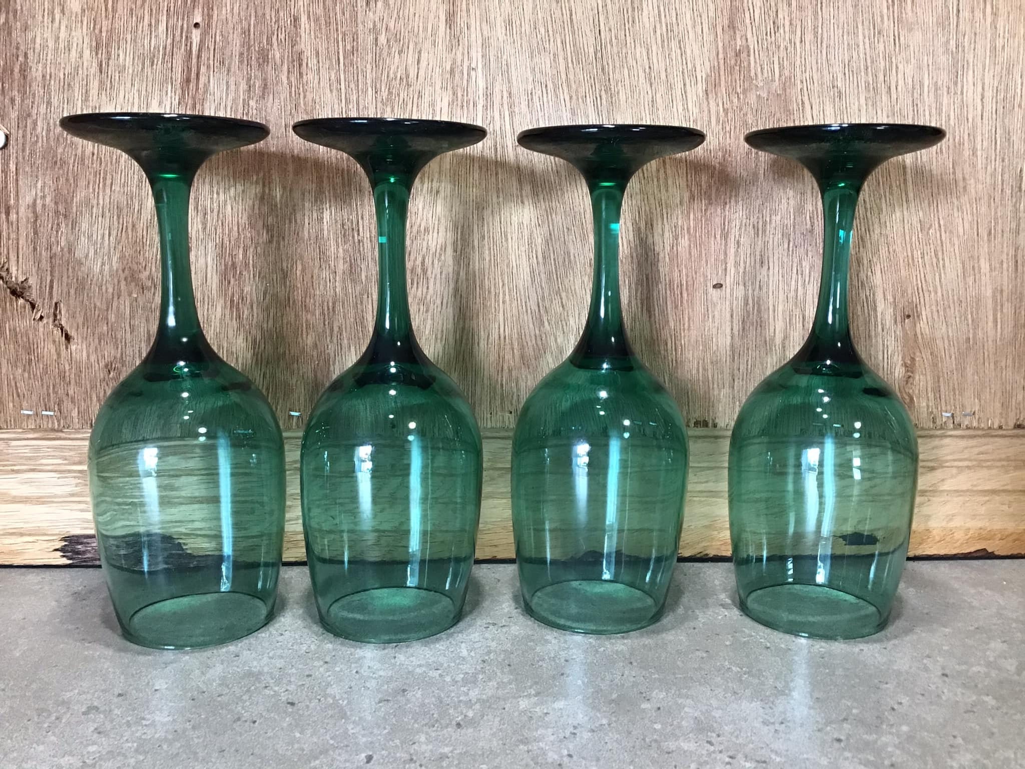 Green Ribbed Wine Glass Hand Painted Wine Glasses Vintage Wine Glasses  Antique Cocktail Glasses Amber Wine Glasses for Kitchen Decor 