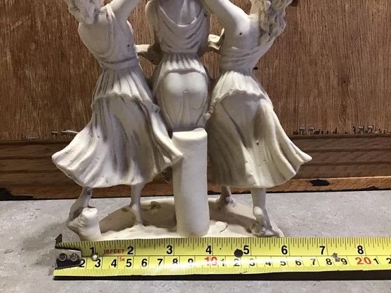 ヴィンテージ ギリシャの三美神カリテス像 手作り彫刻 ギリシャ