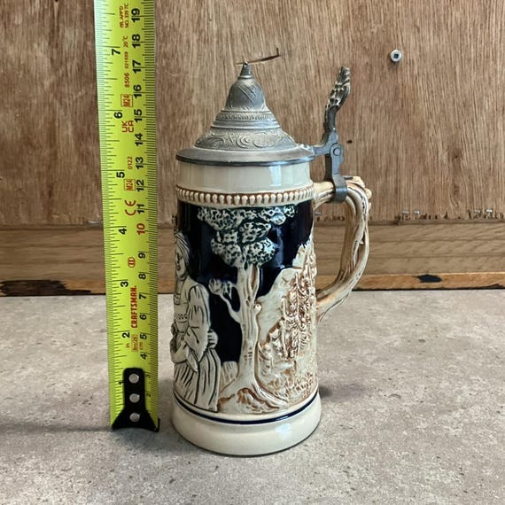 ＊ビアマグカップ　ジョッキ　ドイツ製　希少品　置物＊ ビアマグ ドイツ製 ビールジョッキ 陶器 ジョッキ 蓋付き ビア