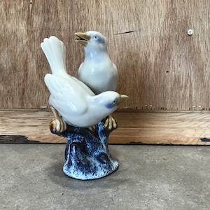 Figurka Ptaki z Porcelany Vintage Wystrój Domu lub Pomysł Na Prezent