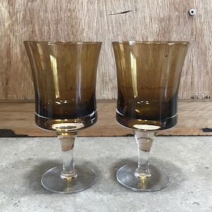 2 Juice/Wine Glass Mirage Brown by Denby Made in Sweden