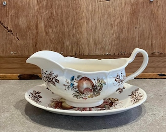 Johnson Brothers Harvest Windsor Fruit: Vintage Plates, Teacup and