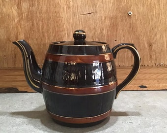 Arthur Wood England Teapot Black, Gold