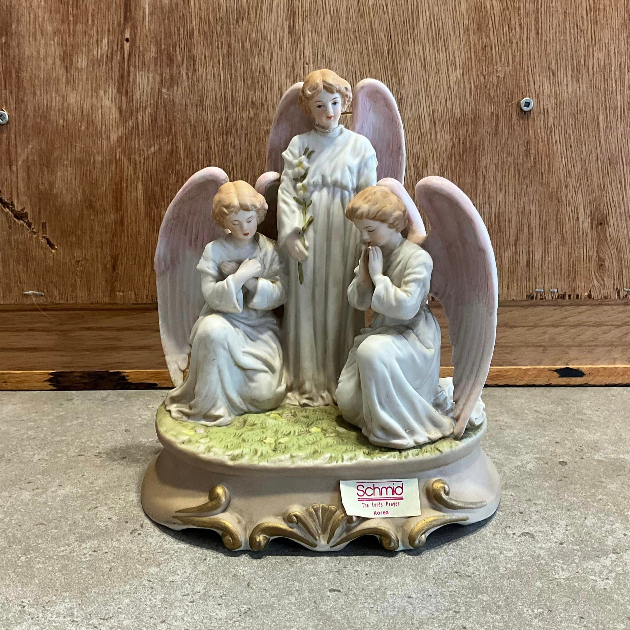 SIAM SHADE　SPIRITS 1993 Vintage Schmid 3 Angels Porcelain Music Box, the Lord Prayer