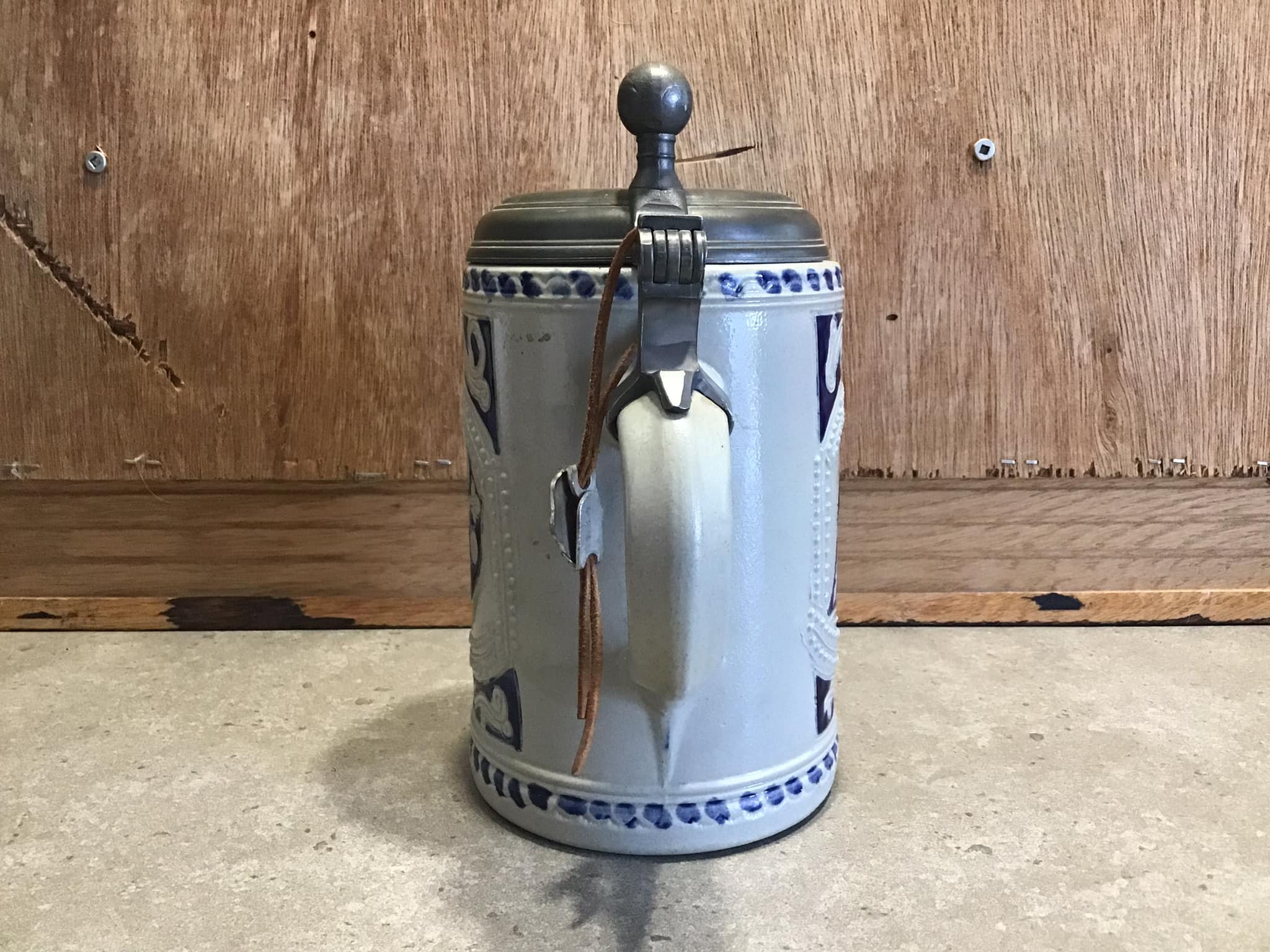 Genuine German ビールジョッキ オリジナルGerzビールジョッキ、ドイツ蓋付きZinnビールジョッキ