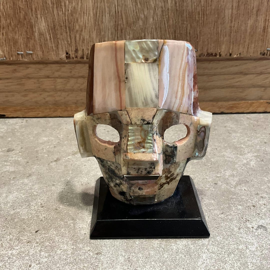 Small Aztec Mask, Teotihuacan Funerary Mask, Mosaic Mask, Aztec and ...