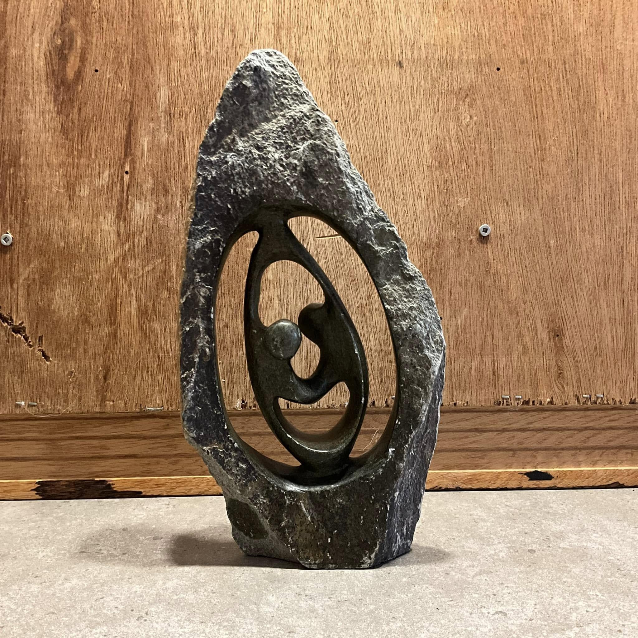 ＊　アフリカ　ショナ彫刻　＊ 本物のアフリカ美術、ショナ族の彫刻、美しい女性、ジンバブエの