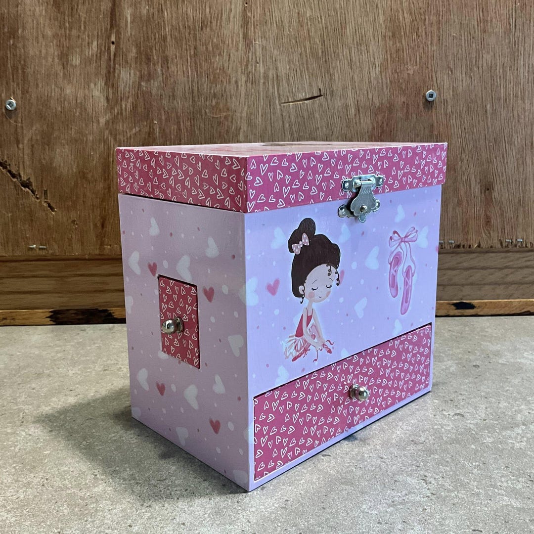 バレリーナミュージカルジュエリーボックス、引き出し4つ - Etsy 日本