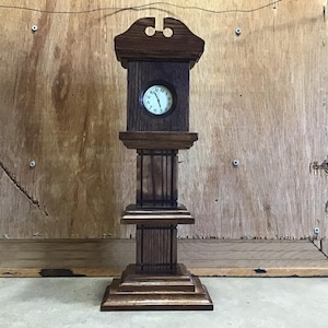 Vintage Wooden Mini Grandfather Clock, Realized Version of the beloved Traditional Clock