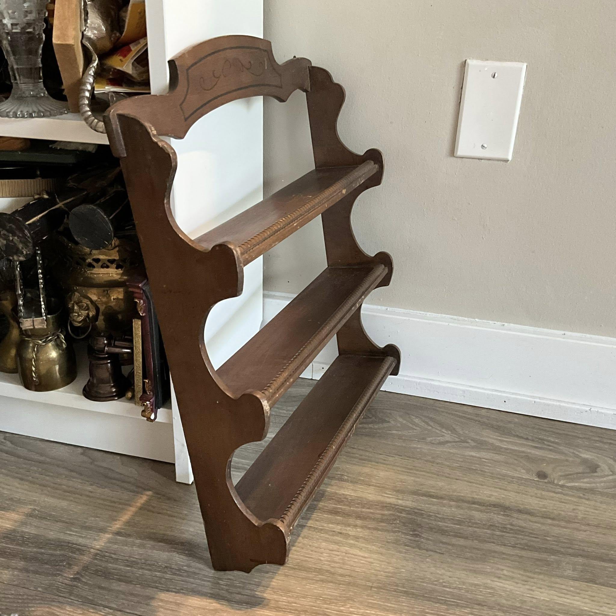 Vintage Wood SPICE Rack HERB With Wall Mount Brackets - Etsy