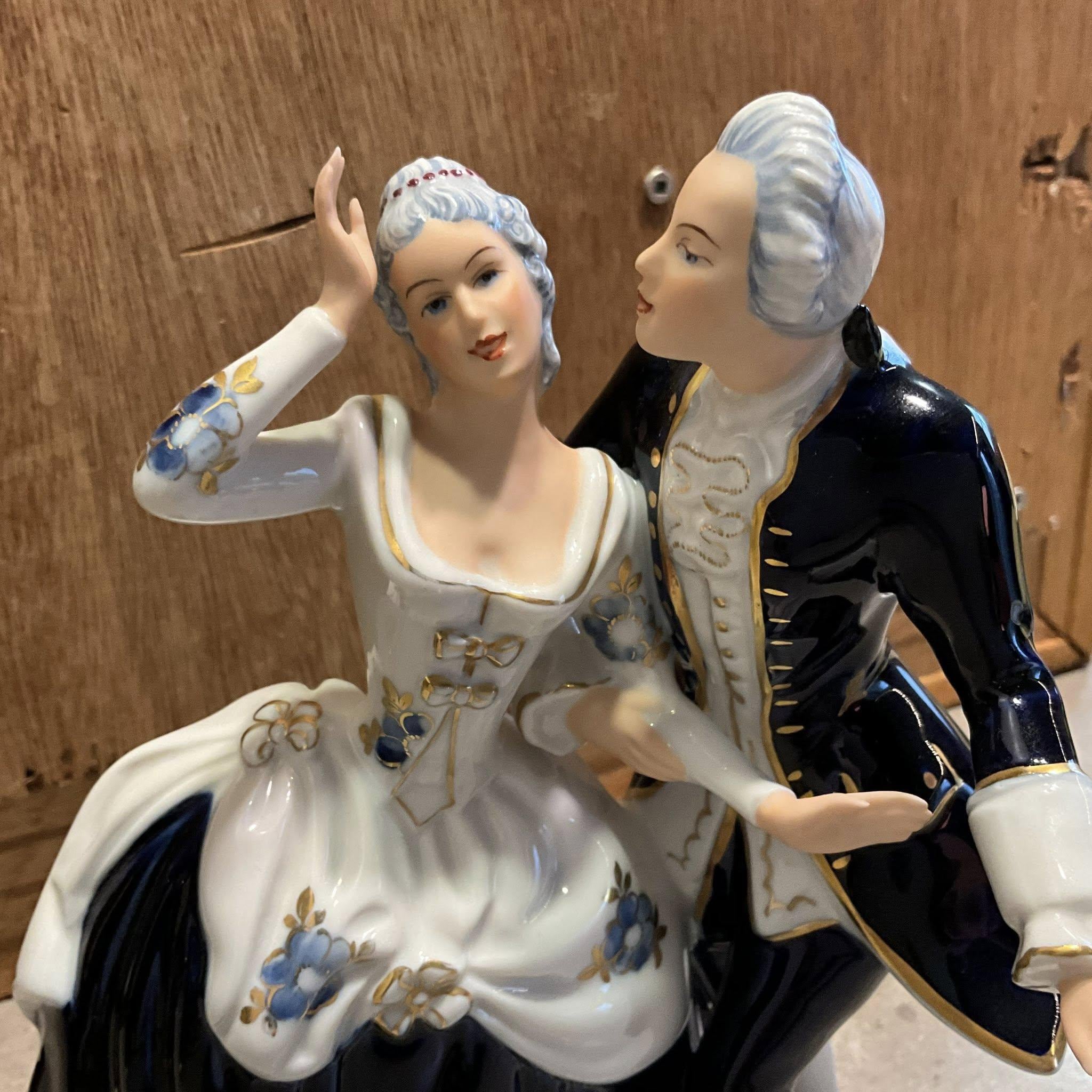 Royal Dux, Bohemia Porcelain, Courting Couple Figurine, Colonial
