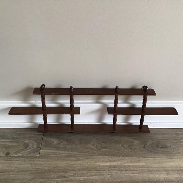 Vintage Wall Hanging Shelf, Display Shelf Perfect for knick knacks or collections Mini Figurines