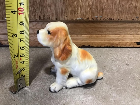 日本製のヴィンテージ陶器製犬コッカースパニエルのコレクター向け動物