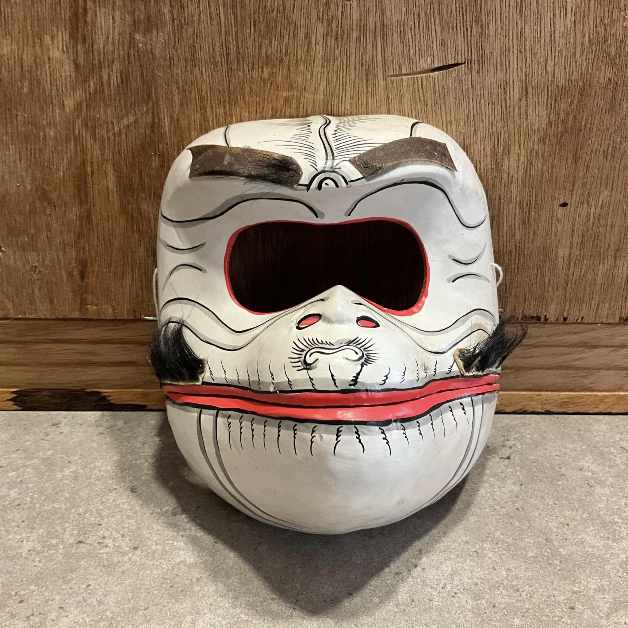 Vintage Handmade Wooden Monkey Mask - Balinese Topeng Dance Decor 