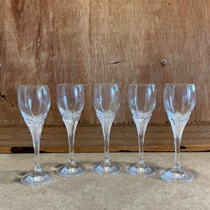 Vintage Schott-Zwiesel La Fleur Crystal Liqueur Glasses - Made in Germany