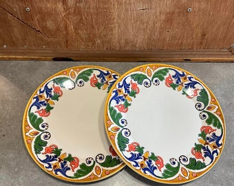 2 Bombay Dinner Plates Made in Portugal Dishwasher-Microwave Safe