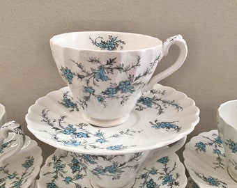 2 Myotts China Lyke Ware Cup and Saucer Set of 2 Sound of Music, China England Teacup and Saucer Bone China Retro Tea Cup Tea Party